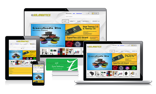 The Solarbotics E-Commerce Platform created by Zyris